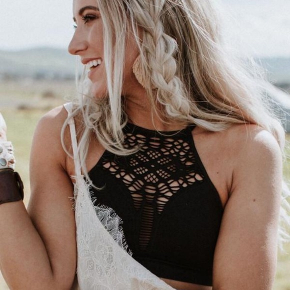 Free People Other - Intimately Free People Black Bralette Halter